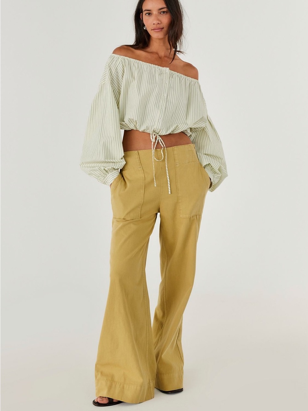 We The Free Breezy Denim Pull-On Jeans, Antelop, Size XS
